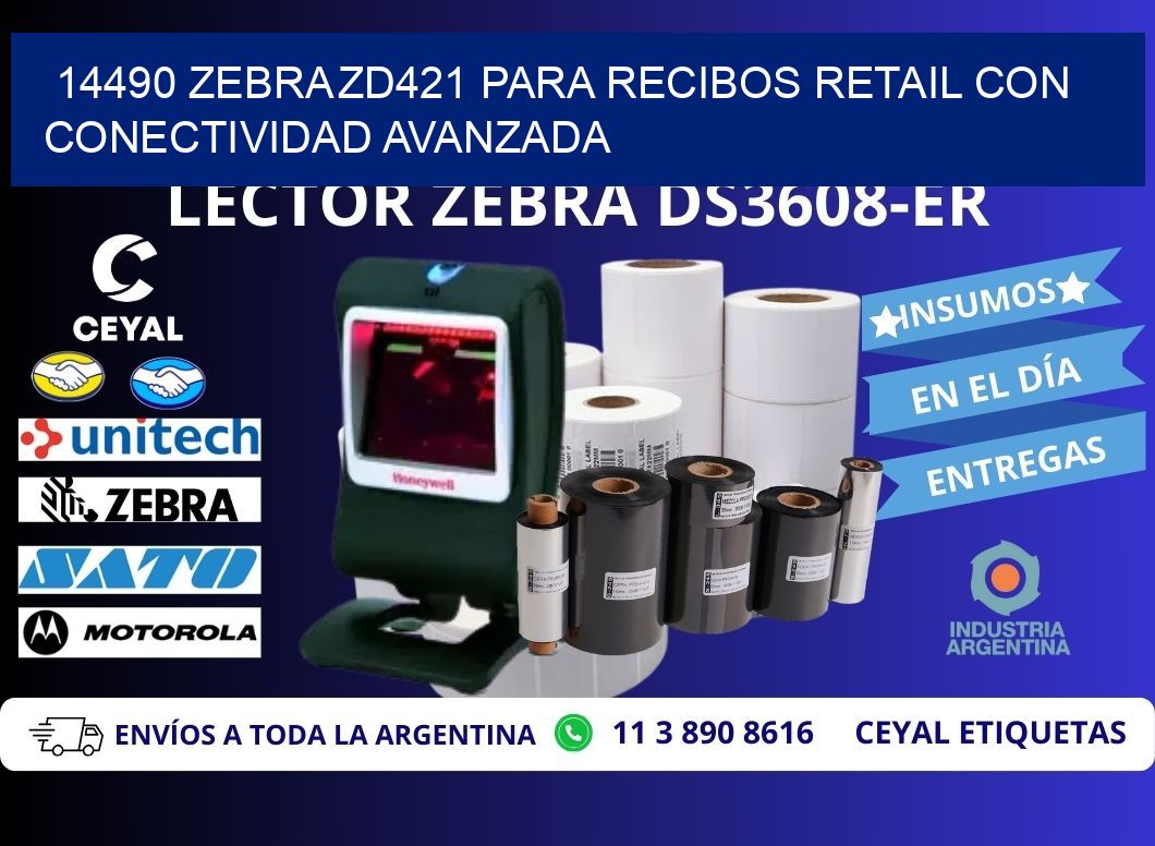 14490 Zebra ZD421 para recibos retail con conectividad avanzada